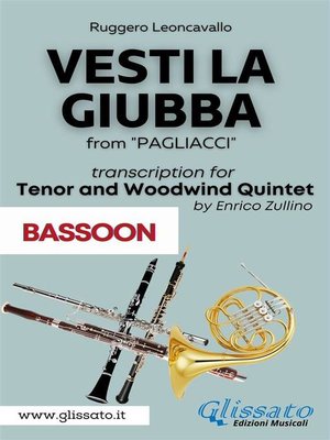 cover image of (Bassoon part) Vesti la giubba--Tenor & Woodwind Quintet